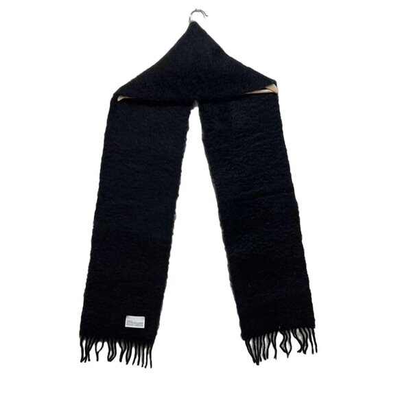 Auth LOEWE - Black Mohair Wool Nylon Scarf - Picture 2 of 5